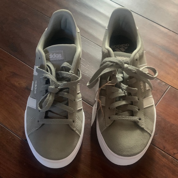 Adidas Men's Khaki and White Sneakers - Picture 2 of 5
